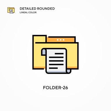 Dizin-26 vektör simgesi. Modern vektör illüstrasyon kavramları. Düzenlemesi ve kişiselleştirmesi kolay.