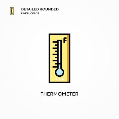 Termometre vektör simgesi. Modern vektör illüstrasyon kavramları. Düzenlemesi ve kişiselleştirmesi kolay.