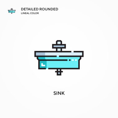 Batırma vektör simgesi. Modern vektör illüstrasyon kavramları. Düzenlemesi ve kişiselleştirmesi kolay.