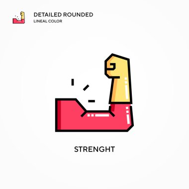 Güç vektör simgesi. Modern vektör illüstrasyon kavramları. Düzenlemesi ve kişiselleştirmesi kolay.