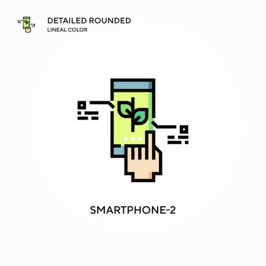 Akıllı Telefon-2 vektör simgesi. Modern vektör illüstrasyon kavramları. Düzenlemesi ve kişiselleştirmesi kolay.