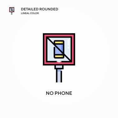 Telefon vektör simgesi yok. Modern vektör illüstrasyon kavramları. Düzenlemesi ve kişiselleştirmesi kolay.