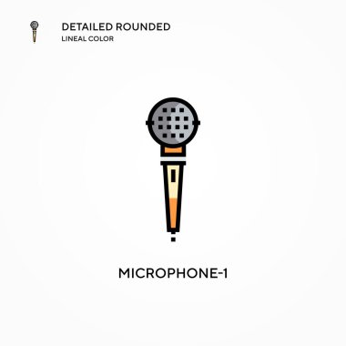 Mikrofon-1 vektör simgesi. Modern vektör illüstrasyon kavramları. Düzenlemesi ve kişiselleştirmesi kolay.