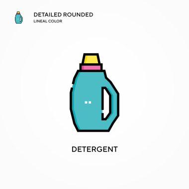 Deterjan vektör simgesi. Modern vektör illüstrasyon kavramları. Düzenlemesi ve kişiselleştirmesi kolay.