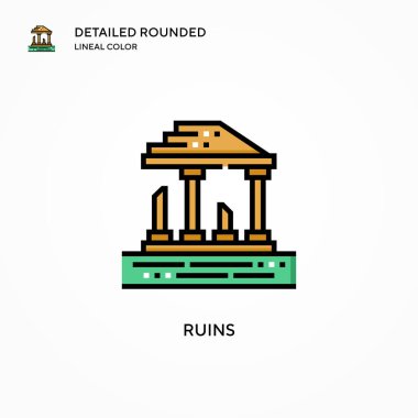 Vektör simgesini mahveder. Modern vektör illüstrasyon kavramları. Düzenlemesi ve kişiselleştirmesi kolay.