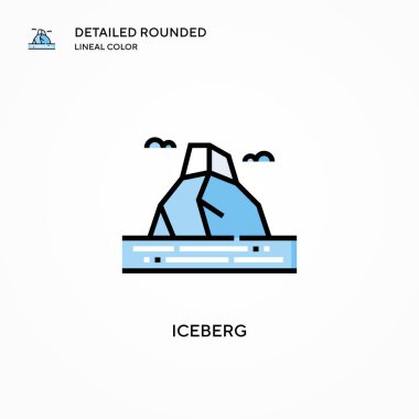 Buzdağı vektör simgesi. Modern vektör illüstrasyon kavramları. Düzenlemesi ve kişiselleştirmesi kolay.
