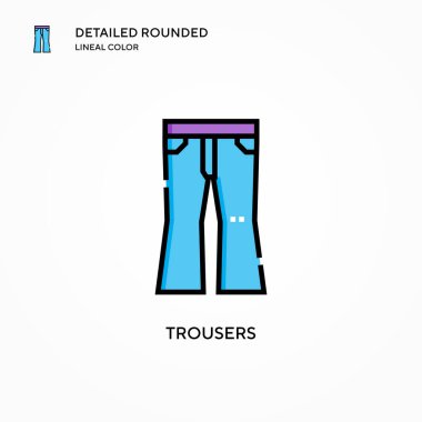 Pantolon vektör simgesi. Modern vektör illüstrasyon kavramları. Düzenlemesi ve kişiselleştirmesi kolay.