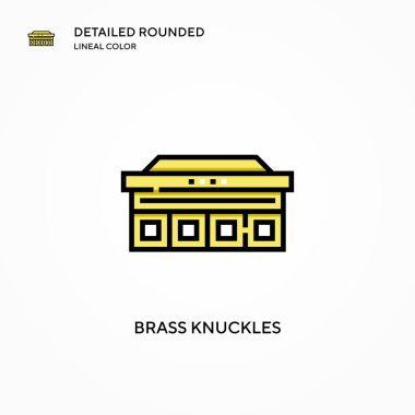 Pirinç muşta vektör simgesi. Modern vektör illüstrasyon kavramları. Düzenlemesi ve kişiselleştirmesi kolay.