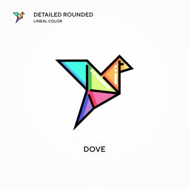 Güvercin vektör simgesi. Modern vektör illüstrasyon kavramları. Düzenlemesi ve kişiselleştirmesi kolay.