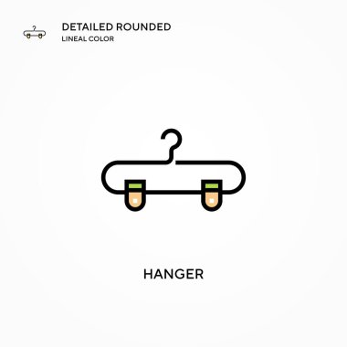 Askı vektör simgesi. Modern vektör illüstrasyon kavramları. Düzenlemesi ve kişiselleştirmesi kolay.