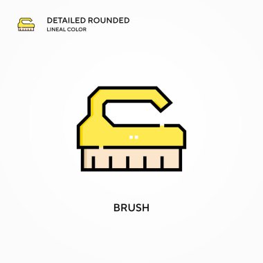 Fırça vektör simgesi. Modern vektör illüstrasyon kavramları. Düzenlemesi ve kişiselleştirmesi kolay.