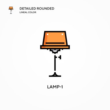 Lamba-1 vektör simgesi. Modern vektör illüstrasyon kavramları. Düzenlemesi ve kişiselleştirmesi kolay.