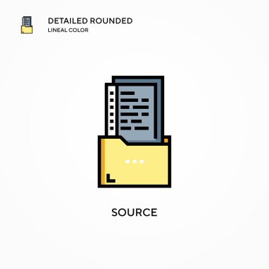 Kaynak vektör simgesi. Modern vektör illüstrasyon kavramları. Düzenlemesi ve kişiselleştirmesi kolay.