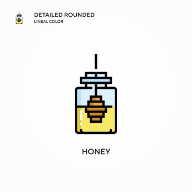 Bal vektörü simgesi. Modern vektör illüstrasyon kavramları. Düzenlemesi ve kişiselleştirmesi kolay.