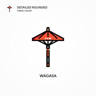 Wagasa vektör simgesi. Modern vektör illüstrasyon kavramları. Düzenlemesi ve kişiselleştirmesi kolay.