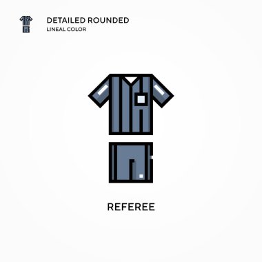 Hakem vektör simgesi. Modern vektör illüstrasyon kavramları. Düzenlemesi ve kişiselleştirmesi kolay.