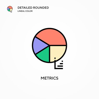 Ölçüm vektör simgesi. Modern vektör illüstrasyon kavramları. Düzenlemesi ve kişiselleştirmesi kolay.