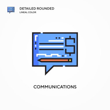 İletişim vektör simgesi. Modern vektör illüstrasyon kavramları. Düzenlemesi ve kişiselleştirmesi kolay.