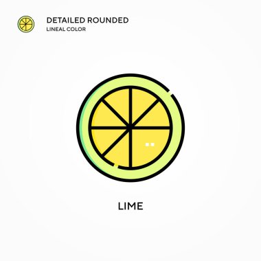 Limon vektör simgesi. Modern vektör illüstrasyon kavramları. Düzenlemesi ve kişiselleştirmesi kolay.