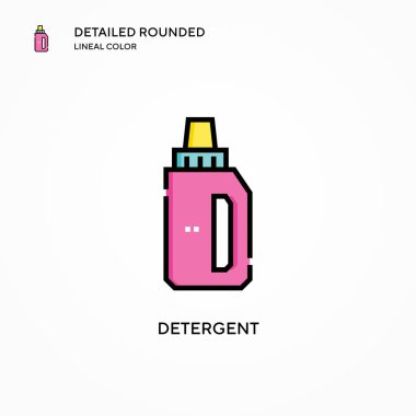 Deterjan vektör simgesi. Modern vektör illüstrasyon kavramları. Düzenlemesi ve kişiselleştirmesi kolay.