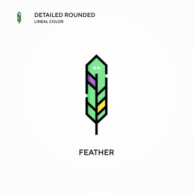 Tüylü vektör simgesi. Modern vektör illüstrasyon kavramları. Düzenlemesi ve kişiselleştirmesi kolay.