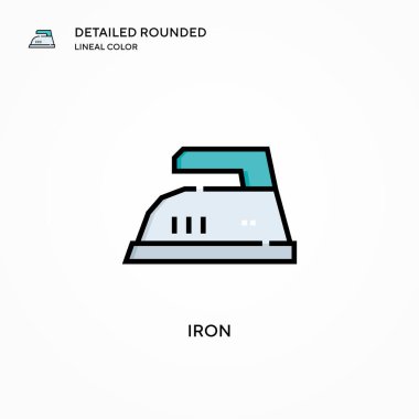 Demir vektör simgesi. Modern vektör illüstrasyon kavramları. Düzenlemesi ve kişiselleştirmesi kolay.
