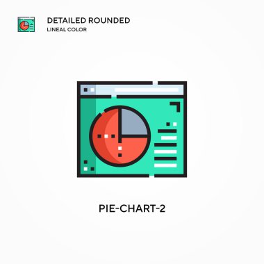 Pie-chart-2 vektör simgesi. Modern vektör illüstrasyon kavramları. Düzenlemesi ve kişiselleştirmesi kolay.