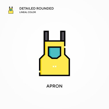 Önlük vektör simgesi. Modern vektör illüstrasyon kavramları. Düzenlemesi ve kişiselleştirmesi kolay.