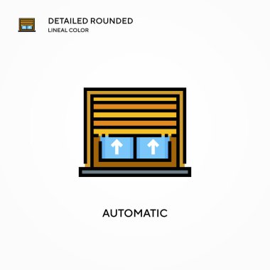 Otomatik vektör simgesi. Modern vektör illüstrasyon kavramları. Düzenlemesi ve kişiselleştirmesi kolay.