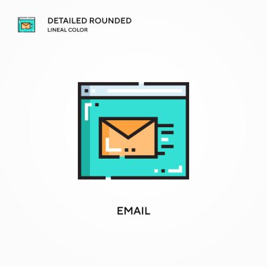 E- posta vektör simgesi. Modern vektör illüstrasyon kavramları. Düzenlemesi ve kişiselleştirmesi kolay.