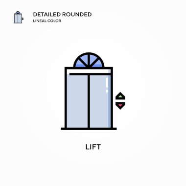 Vektör simgesini kaldırın. Modern vektör illüstrasyon kavramları. Düzenlemesi ve kişiselleştirmesi kolay.