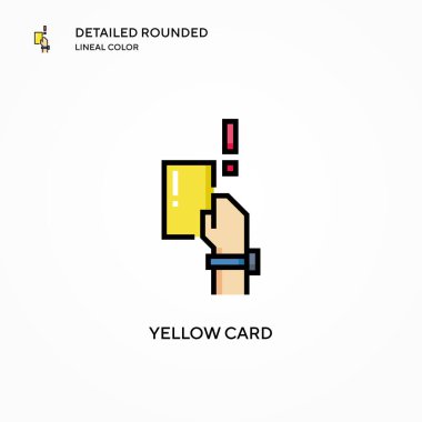 Sarı kart vektör simgesi. Modern vektör illüstrasyon kavramları. Düzenlemesi ve kişiselleştirmesi kolay.