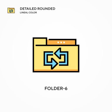 Dizin-6 vektör simgesi. Modern vektör illüstrasyon kavramları. Düzenlemesi ve kişiselleştirmesi kolay.