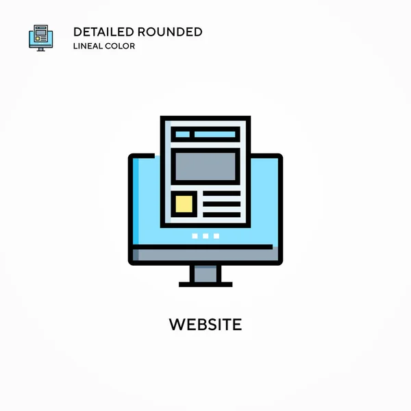 ウェブサイトのベクトルアイコン 現代のベクトル図の概念 編集とカスタマイズが簡単 — ストックベクタ