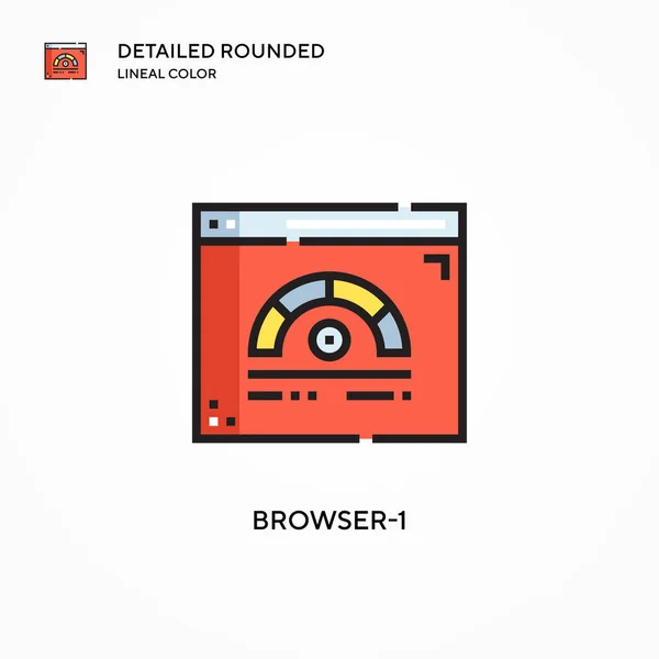 Browser 1ベクトルアイコン 現代のベクトル図の概念 編集とカスタマイズが簡単 — ストックベクタ