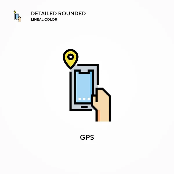 Icono Vectorial Gps Conceptos Modernos Ilustración Vectorial Fácil Editar Personalizar — Vector de stock