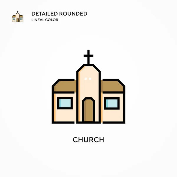 Church vector icon. Modern vector illustration concepts. Easy to edit and customize.