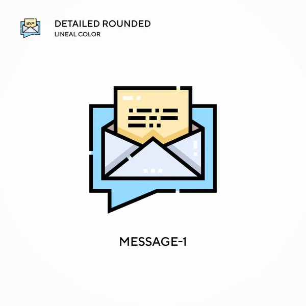 Message Vector Icon Modern Vector Illustration Concepts Easy Edit Customize — Stock Vector