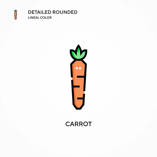 Carrot Vector Icon Modern Vector Illustration Concepts Easy Edit Customize — Stock Vector