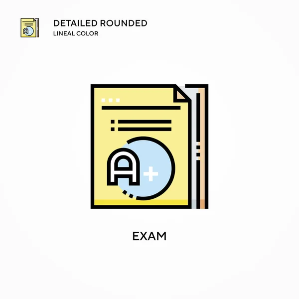 Exam Vector Icon Modern Vector Illustration Concepts Easy Edit Customize — Stock Vector