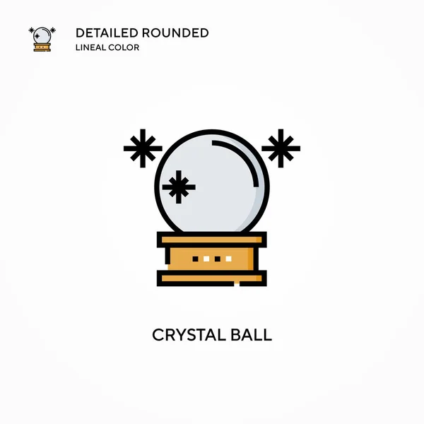 Crystal Ball Vector Icon Modern Vector Illustration Concepts Easy Edit — Stock Vector
