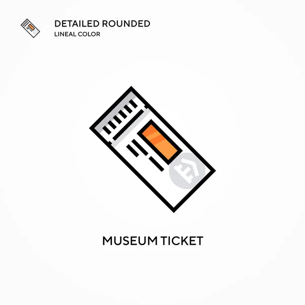 Museum Ticket Vector Icoon Moderne Vector Illustratie Concepten Eenvoudig Bewerken — Stockvector