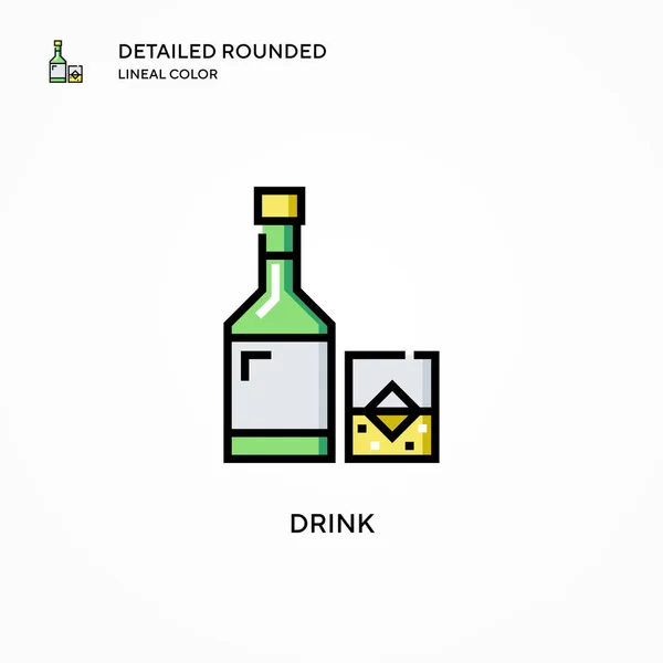 Beber Icono Vectorial Conceptos Modernos Ilustración Vectorial Fácil Editar Personalizar — Vector de stock