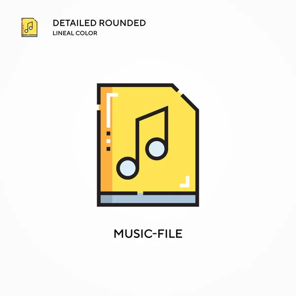 Значок Вектора Музыкальных Файлов Современные Векторные Иллюстрации Простота Редактирования Хранения — стоковый вектор
