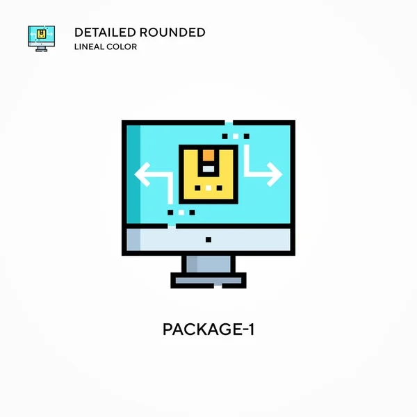 Package Vector Icon Modern Vector Illustration Concepts Easy Edit Customize — Stock Vector