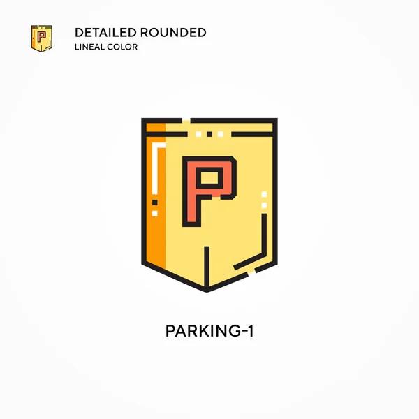 Parking Icono Vector Conceptos Modernos Ilustración Vectorial Fácil Editar Personalizar — Vector de stock