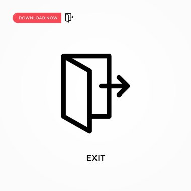 Basit vektör simgesinden çık. Web sitesi veya mobil uygulama için modern, basit düz vektör çizimi