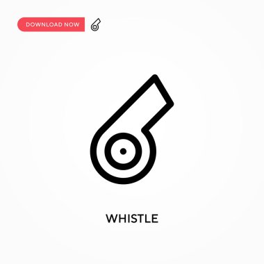 Basit vektör simgesini ıslık çal. Web sitesi veya mobil uygulama için modern, basit düz vektör çizimi