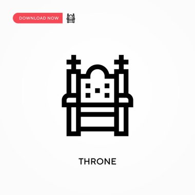 Taht basit vektör simgesi. Web sitesi veya mobil uygulama için modern, basit düz vektör çizimi