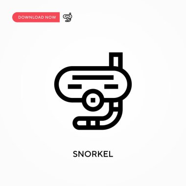 Şnorkel Basit vektör simgesi. Web sitesi veya mobil uygulama için modern, basit düz vektör çizimi